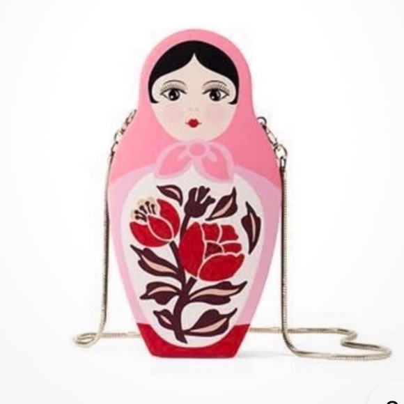Super rare Kate spade Ohh La La Doll face Matryoshka Doll novelty purse - Picture 14 of 14